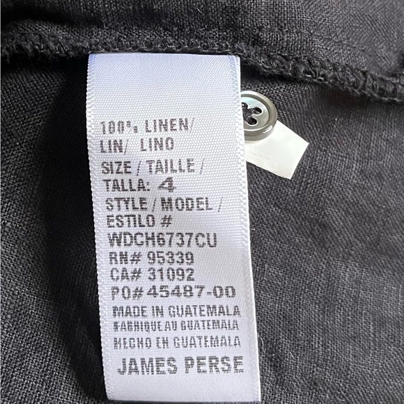 NWT James Perse Black Linen Dress 4 - Picture 3 of 9